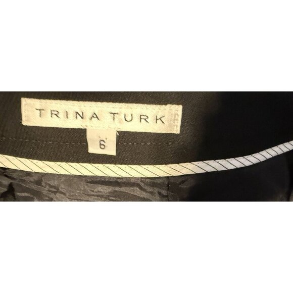 Trina Turk Black Button-Front Pencil Skirt Size 6 - Picture 3 of 4